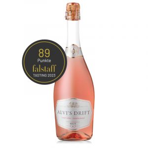 Alvi's Drift Brut Rosé Sparkling Wine mit falstaff Badge