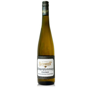 Flasche Wein Chardonnay Mechtersheimer Schlittberg Weingut Schmidt